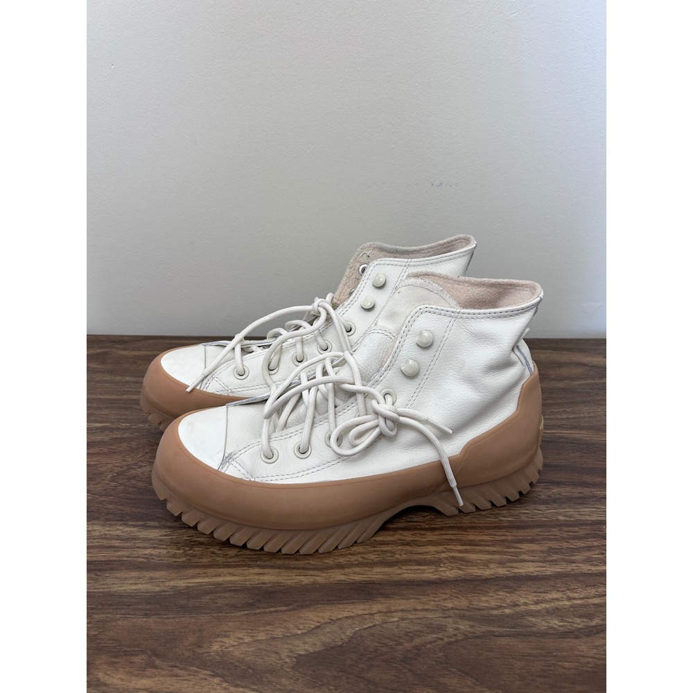 Converse Chuck Taylor All Star Lugged Winter 2.0 White Leather Boots 171425C 7.5